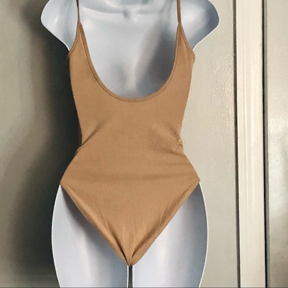 Tan Strappy Bodysuit - Picture 2 of 2